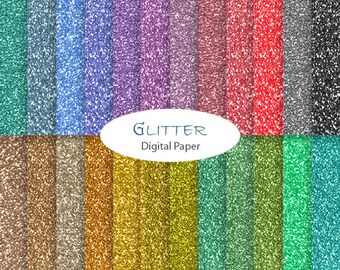 Carta digitale glitterata Texture per scrapbooking glitterate Carta digitale laminata arcobaleno