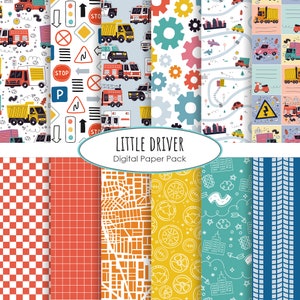 Driver Digital Paper Pack instant download digital scrapbooking