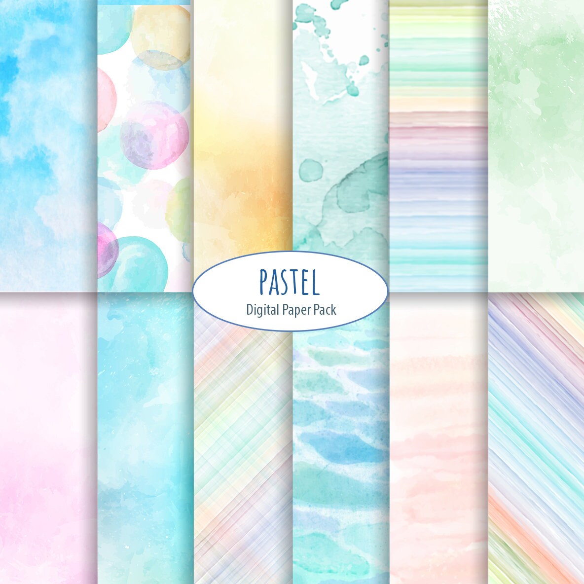 Watercolor Digital Paper Textures Instant Download Textures Digital ...