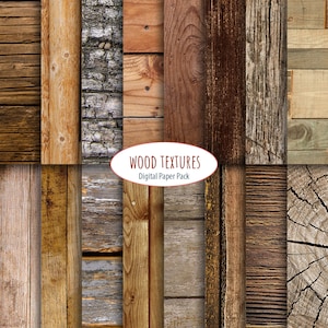 texturas de madera Papel digital de madera descarga instantánea fondo scrapbooking digital
