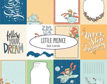 Le petit prince tags - little prince cards backgrounds instant download digital scrapbooking