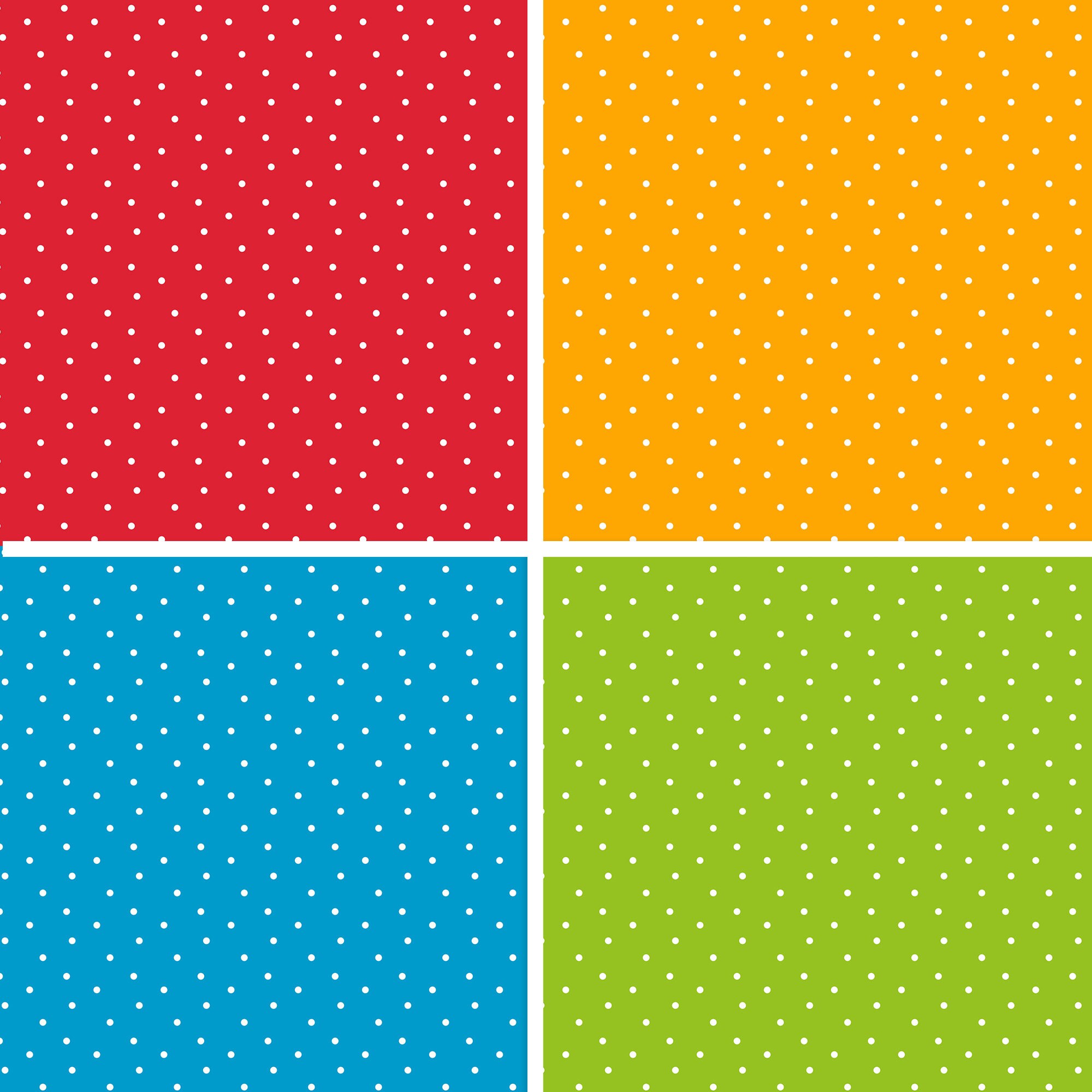 Colorful Polka Dots Rainbow Colors Digital Paper Dotted Printable ...