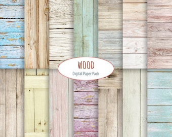 Hout texturen pastel hout achtergrond rustieke digitale scrapbooking Instant Download Bright hout papier Pack commercieel gebruik OK