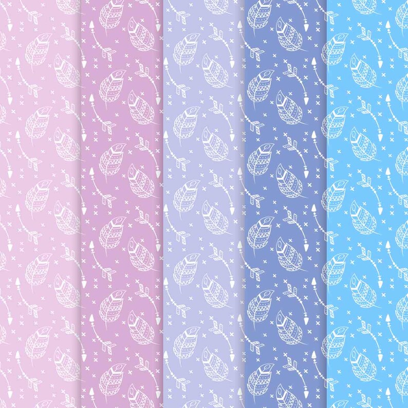 Feather Digital Paper Printable Feathers Instant Download Textures ...