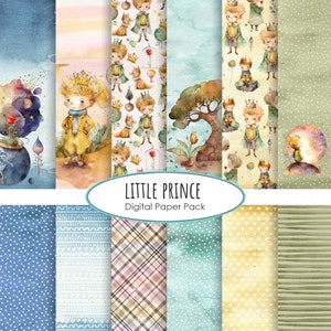 Papieren kleine prins Digitale scrapbooking