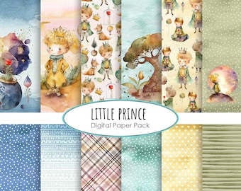 Papieren kleine prins Digitale scrapbooking