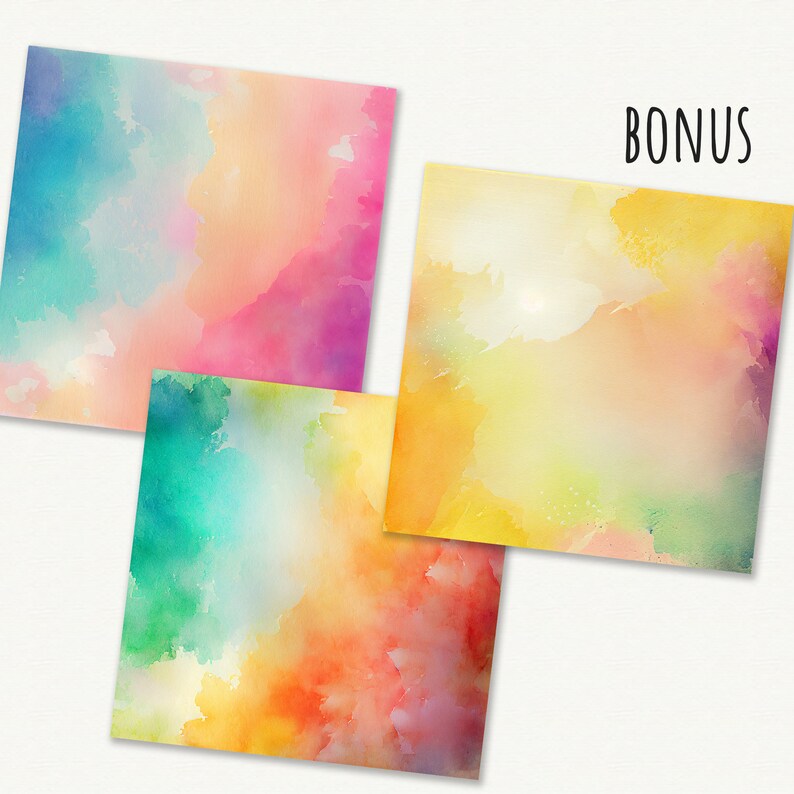 Watercolor Abstract Paper Pack Instant Download Digital - Etsy