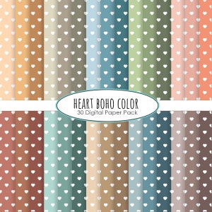 Heart digital paper Heart dots pattern digital scrapbooking Instant download