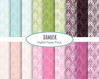 Damast digitaal papierpakket