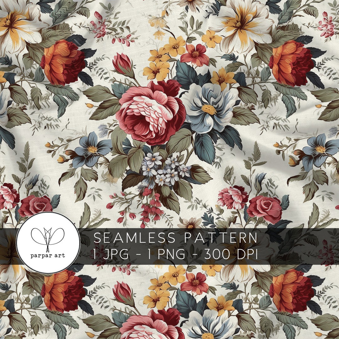 Seamless Pattern for Commercial Use Floral Pattern Instant Download - Etsy
