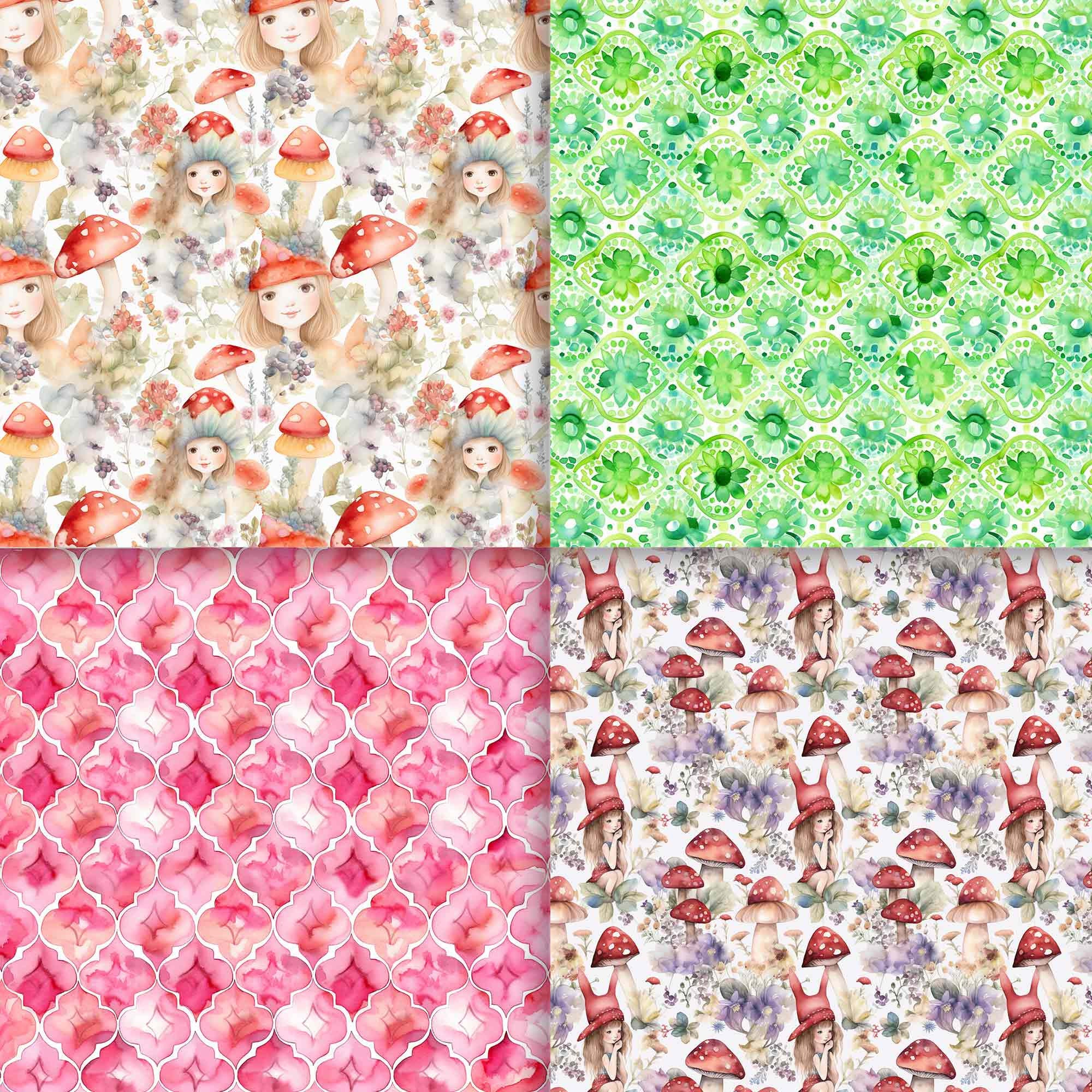Fairyland Digital Paper Pack - Fairy Pattern - Digital Scrapbooking ...