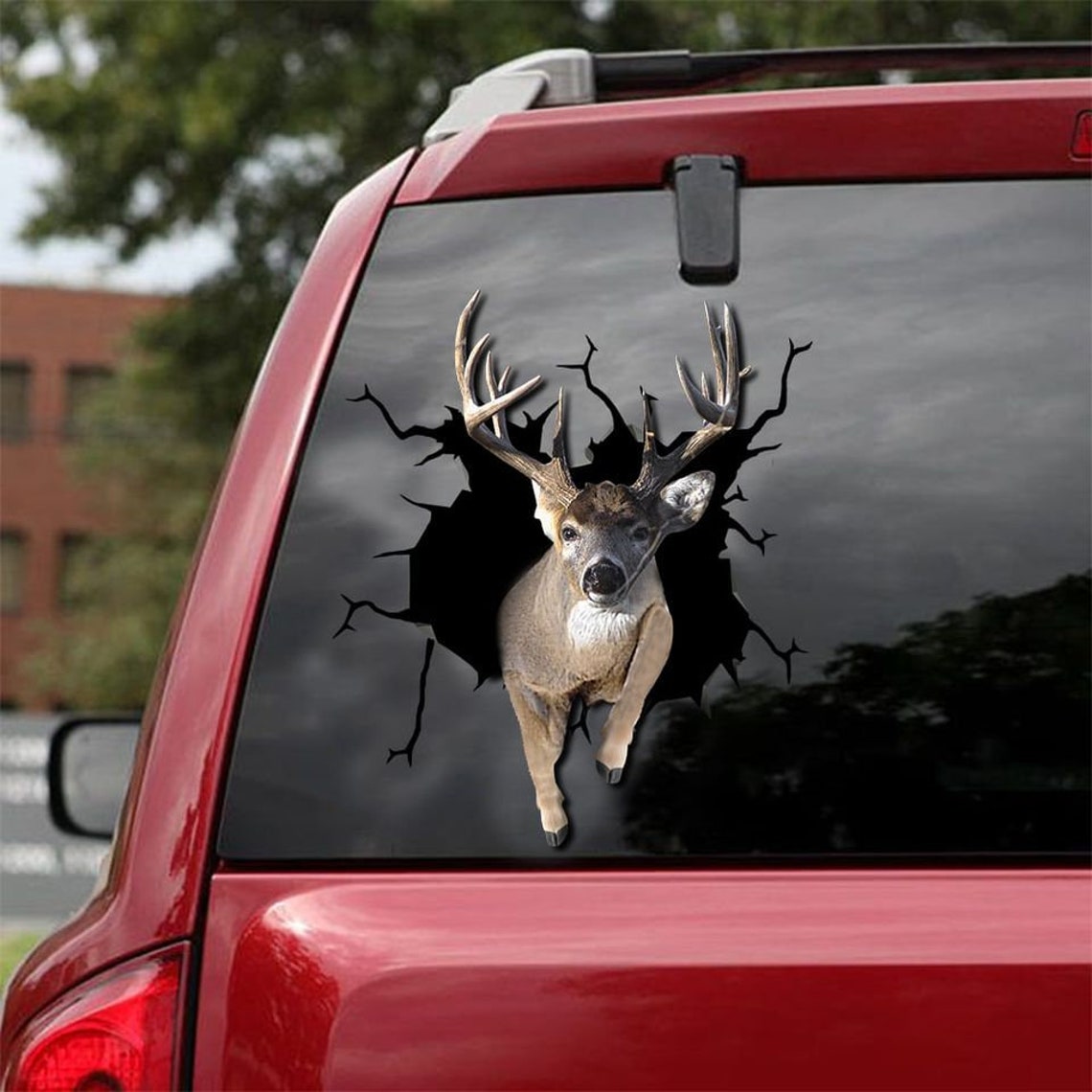 Deer car decalDeer car sticker3D sticker funny Etsy