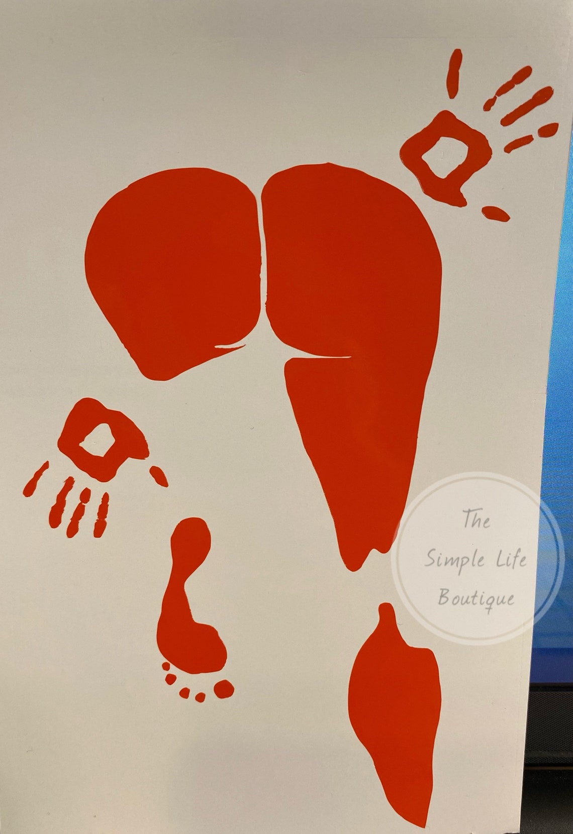 Body Paint Butt Paint Vinyl Decal Etsy