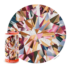 Multifaceted Diamond Abstract Round  |  1000 Piece Jigsaw Puzzle  |  WerkShoppe