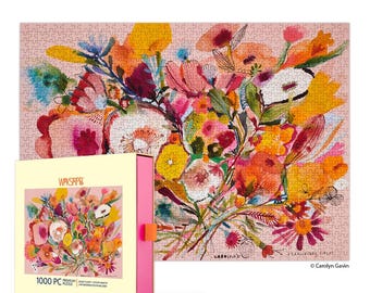 Strawberry Fields Floral Bouquet  |  1000 Piece Jigsaw Puzzle  |  WerkShoppe