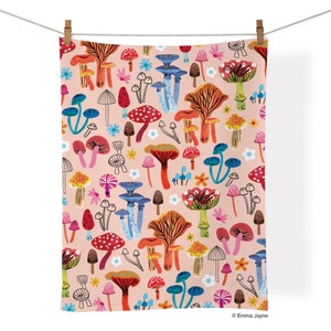 Mushroom Patch 100% Cotton Kitchen Tea Towel | Kitchen Decor | WerkShoppe