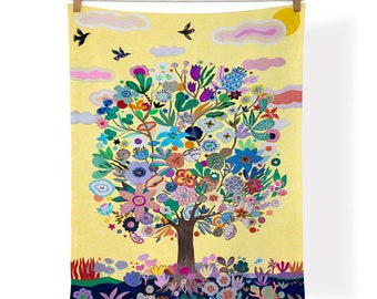 Tree of Life | Cotton Tea Towel | Kitchen Decor