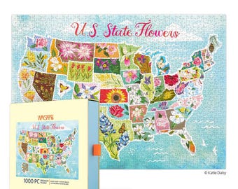 U.S. State Flowers 1000 Piece Puzzle | WerkShoppe