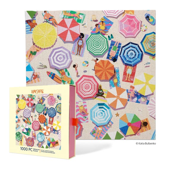 Beach Day 1000 Piece Summer Puzzle Lover Gift Family Activity