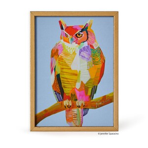 Owl | Framed Canvas Wall Art |  Kitchen, Office, Bedroom Decor