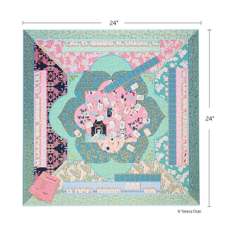 Let's Play Mahjong 1000 Piece Jigsaw Puzzle Gift for Her image 5