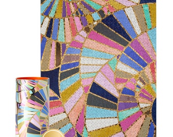 abstract puzzles online Spiral Staircases Gold Foil Abstract | 1000 Piece Jigsaw Puzzle | WerkShoppe