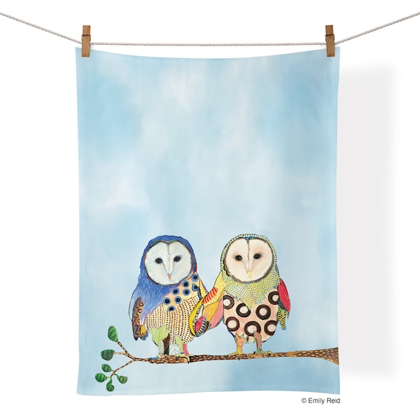Owl Love | Cotton Tea Towel | Kitchen Decor