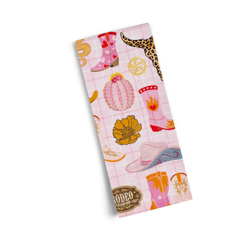 Werkshoppe Cowgirl Hats and Boots Tea Towel