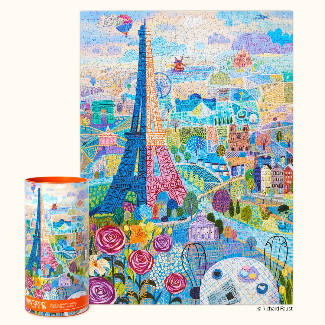  LaModaHome 1000 Piece Small Street in Paris Jigsaw Puzzle for  Family Friend Game Nights, Meeting at The Dining Table Vintage Unique Pieces,  Softclick Technology for Perfect Fitting : Toys & Games