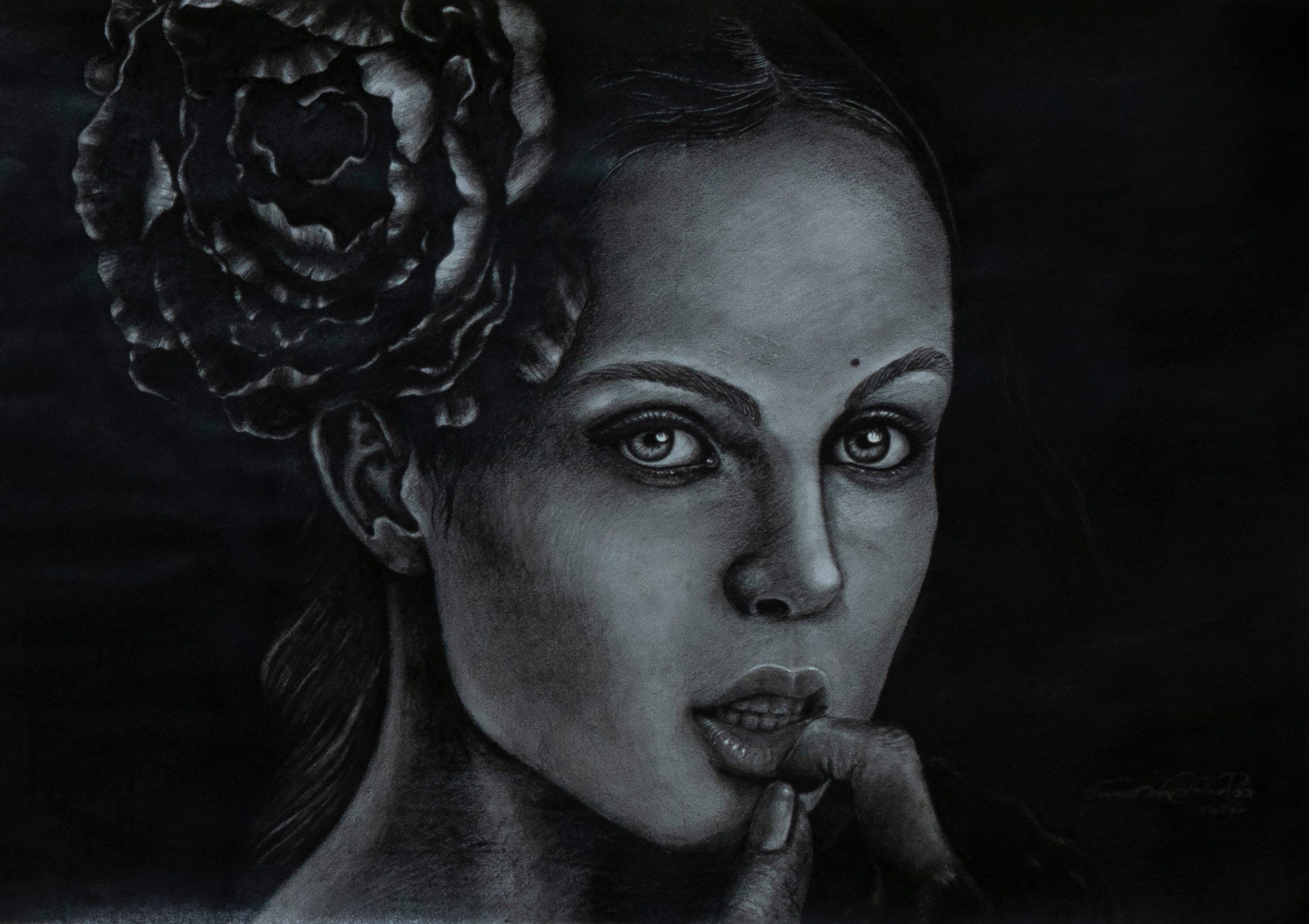 Pencil Drawing Charcoal and Graphite Drawing Portraits Etsy