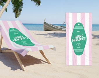 Personalized Palm Springs Bachelorette Beach Towel, Beach Bachelorette Party, Bridesmaids Gifts, Destination Bachelorette, Beach Girls Trip