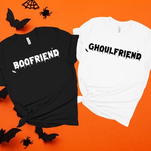 Halloween Couple Costume, BooFriend & GhoulFriend, Couple&#39;s Shirt, Matching Family Halloween Shirts, His and Hers, Halloween Party Shirts