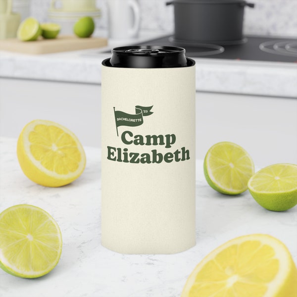 Camp Bachelorette Can Cooler, Bachelorette Party Favors, Custom Bridesmaid Gifts, Bridesmaid Cozies, Bridal Party Gifts, Retro Camp Party