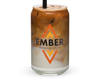 Dosenförmiges Glas mit individuellem Logo