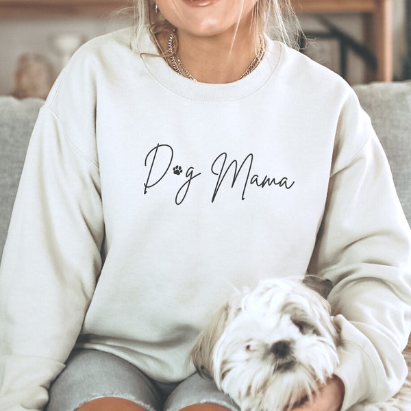 Dog Mama Crewneck, Regalo para Dog Mom, New Pets Gift, Dog Mom Sudadera, Dog Lover Sweater, Pet Lover Sudadera