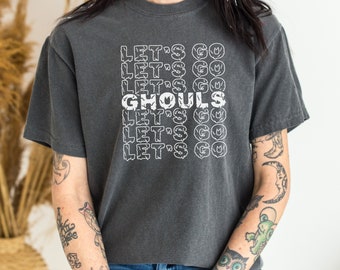 Let's Go Ghouls Comfort Colors Shirt, Retro Halloween Tee