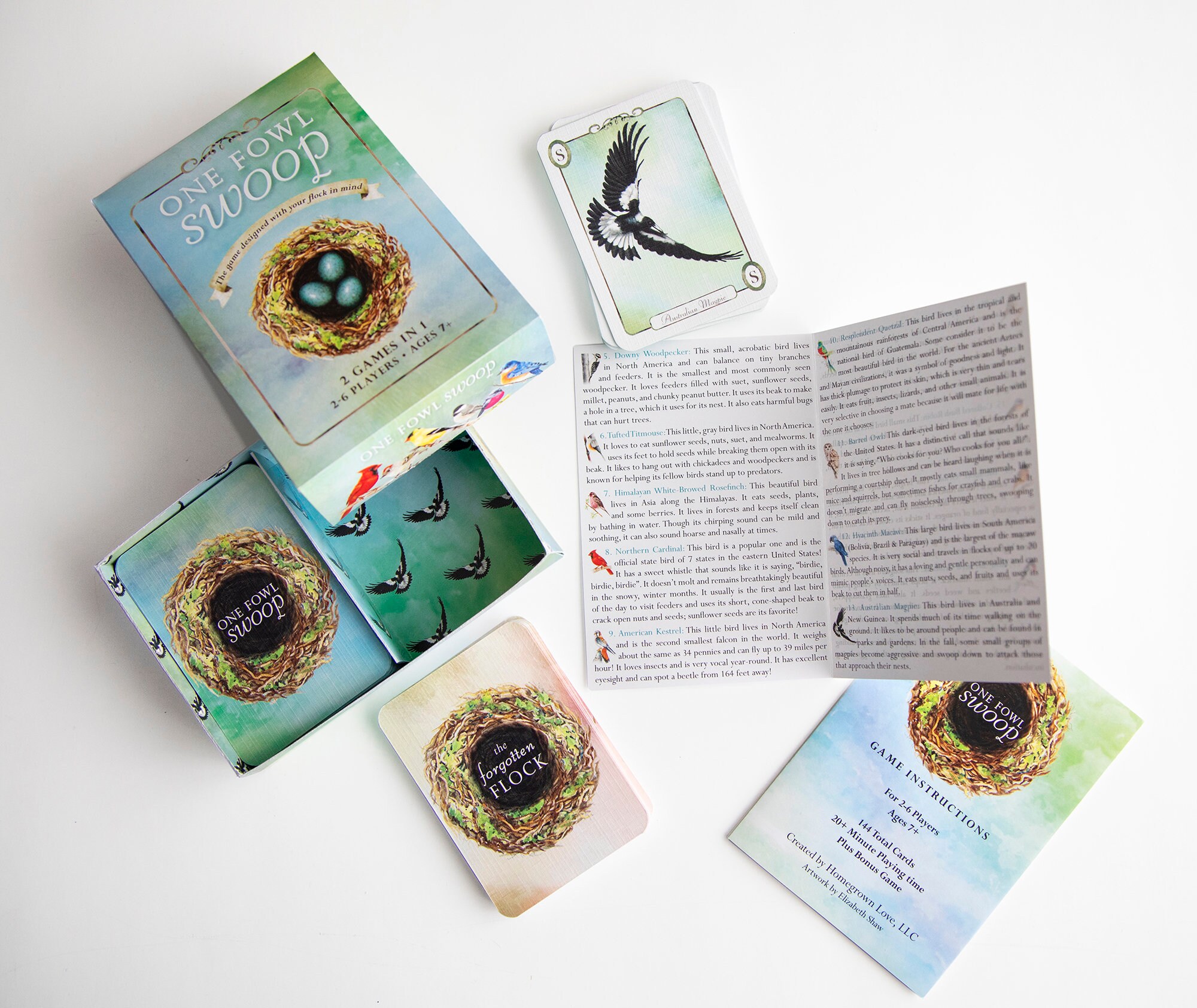 One Fowl Swoop, Card Game, Family Game, Game for 2 to 6 Players