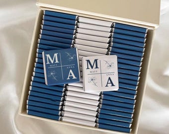 50 Pcs Wedding Chocolate, Wedding Chocolate Favors, Customized Chocolate, Wedding Favors, Engagement Chocolate, Favors For Guests