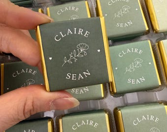 50 Pcs Wedding Chocolate, Wedding Chocolate Favors, Customized Chocolate, Wedding Favors, Engagement Chocolate, Favors For Guests