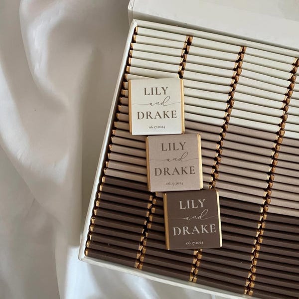 50 Chocolate Favors, Wedding Favors For Guests, Engagement Chocolate, Wedding Favors, Customized Chocolate, Wedding Chocolate