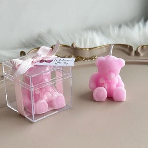 Bear Candle, Baby Shower Candle, Baby Shower Guest Favors, New Born Gift, We Can Bearly Wait Baby Shower, Teddy Bear Candle, Baptism Favors