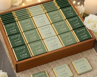 50 Chocolate Favors, Wedding Favors For Guests, Engagement Chocolate, Wedding Favors, Customized Chocolate, Wedding Chocolate