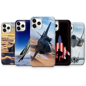 Custodia per telefono Airplane Jet Fighter Aircraft Design per iPhone 15 Pro Max, Samsung A13, A33, A53, A73 e GOOGLE PIXEL modelli W27