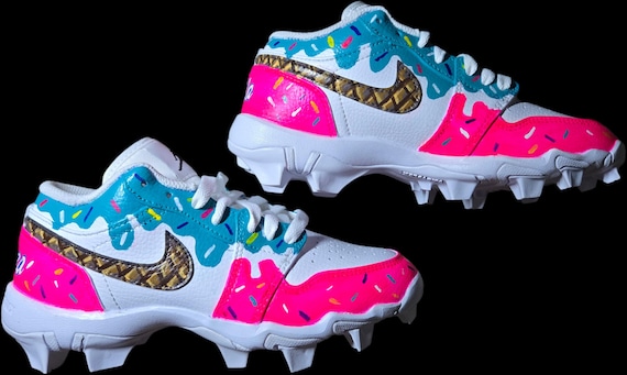 Ice Cream Drip Baseball Cleats