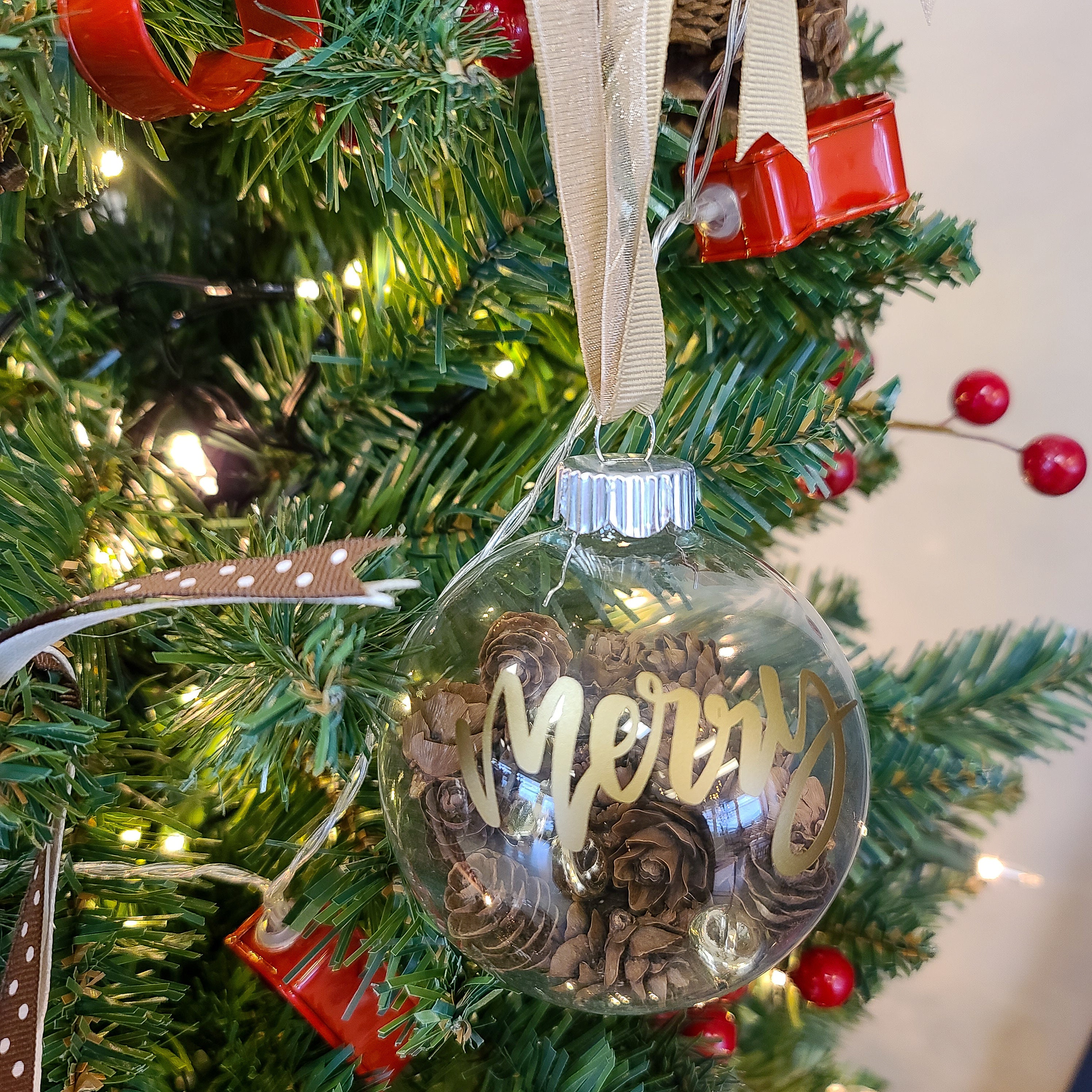 Personalized Christmas Ornament Custom Glass Ornament Etsy