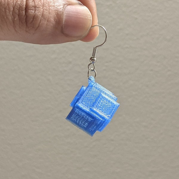 Glimmer Earrings / Blue 3D printed
