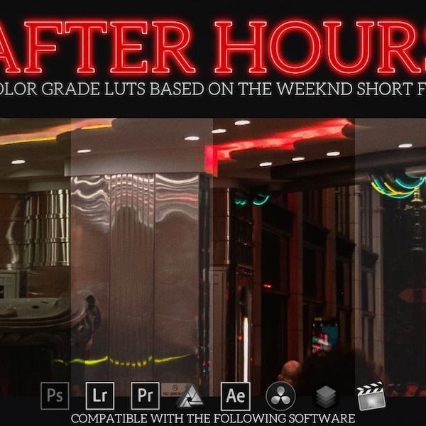 5 After Hours Color Grade LUTS for Photo or Video Editing