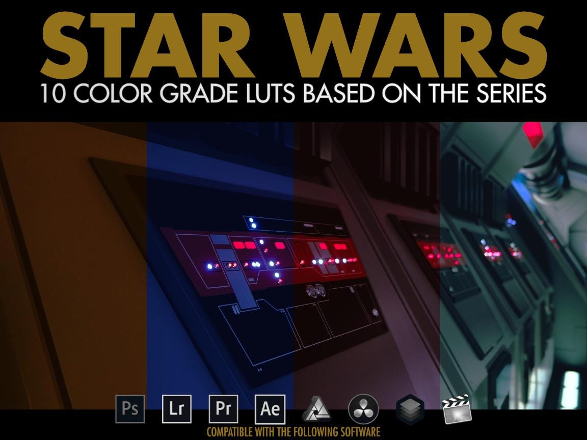 Star Wars Color Grade Luts for Photo & Video Editing - Etsy