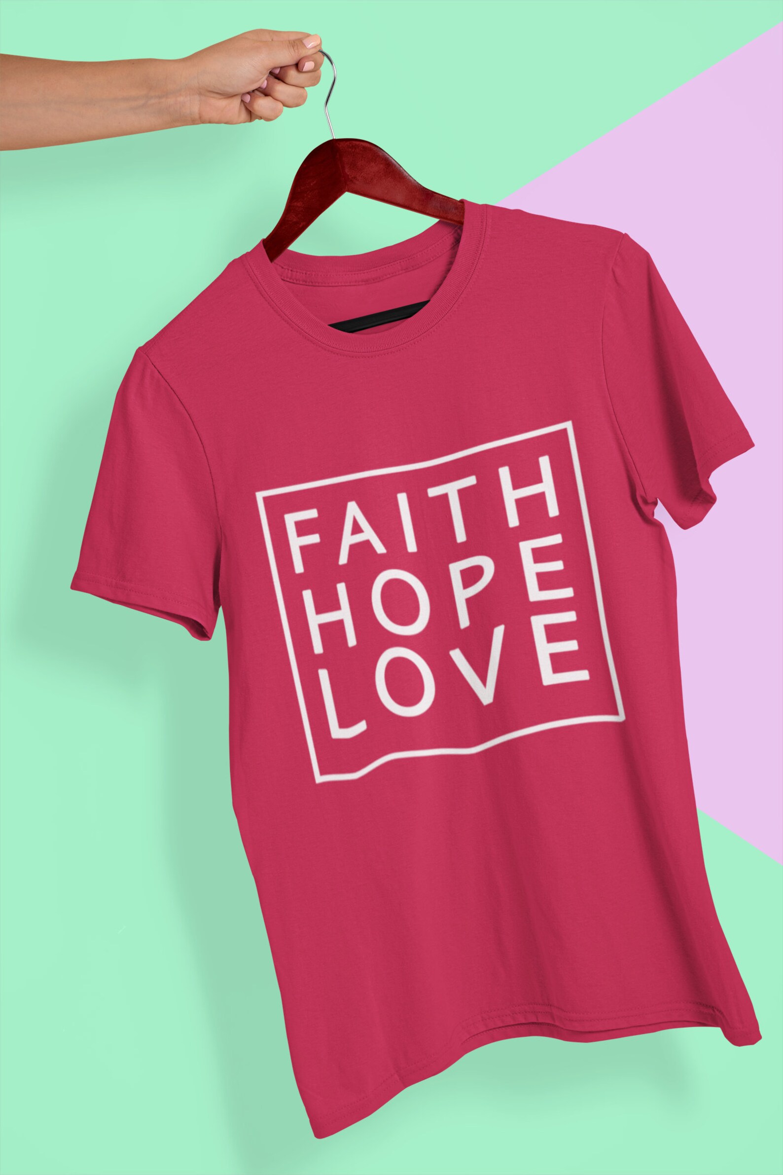 Faith Hope Love TShirt Faith TShirt Love Tee Hope Shirt Etsy