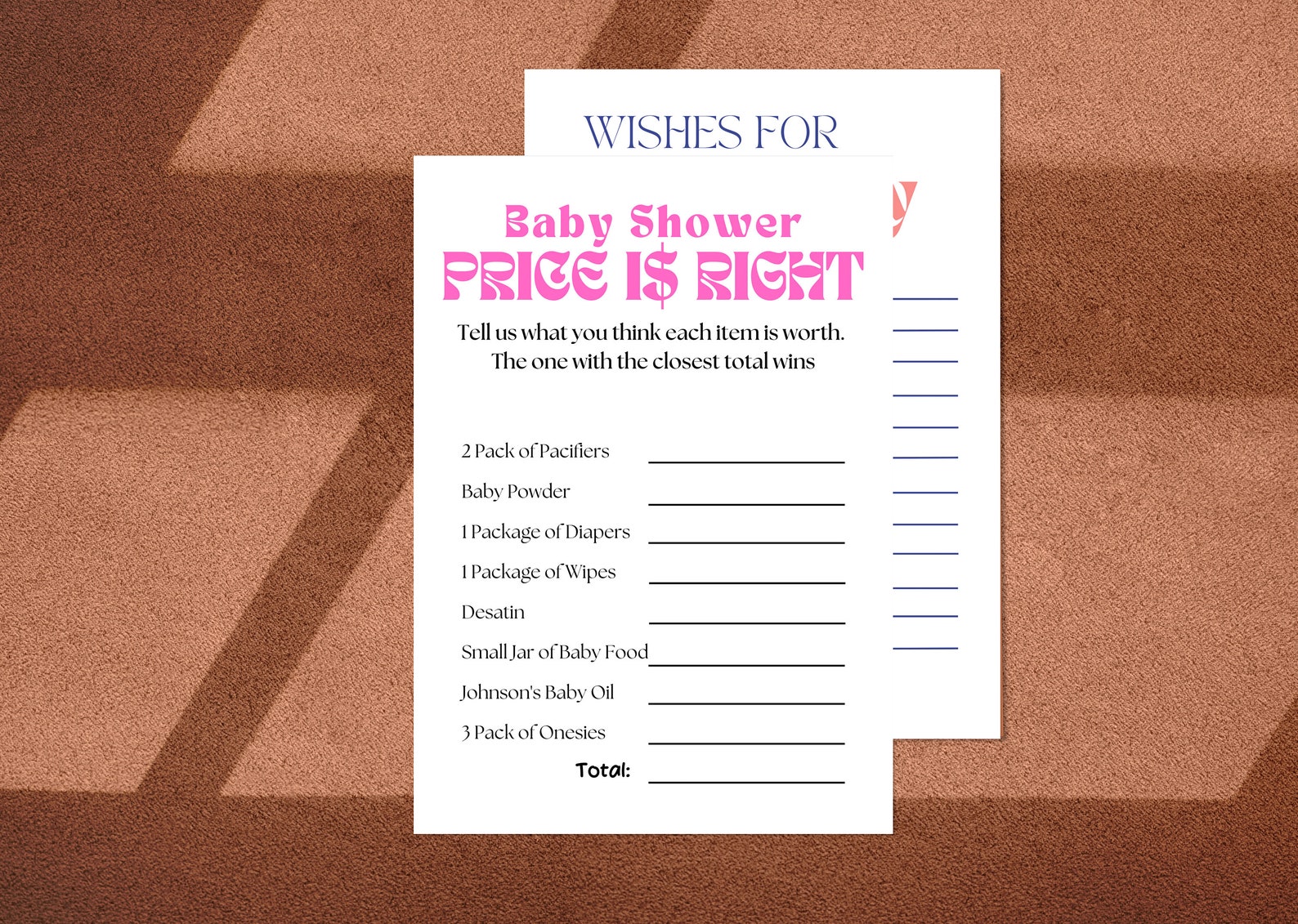 Editable Baby Shower Games Template Personalized Baby Shower - Etsy